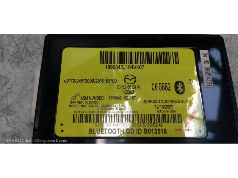 Recambio de modulo electronico para mazda cx-7 (er) active referencia OEM IAM EH6266DHX  