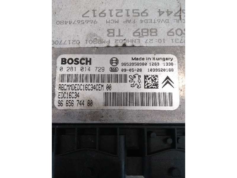 Recambio de centralita motor uce para peugeot 3008 premium referencia OEM IAM 0281014729 9665674480 EDC16C34