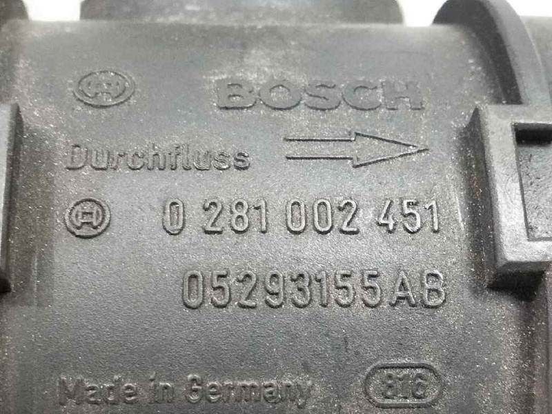 Recambio de caudalimetro para chrysler voyager (rg) 2.5 crd cat referencia OEM IAM 0281002451 05293155AB BOSCH