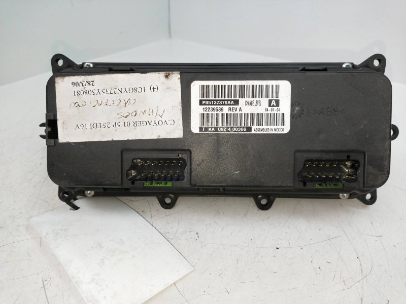 Recambio de mando calefaccion / aire acondicionado para chrysler voyager (rg) 2.5 crd cat referencia OEM IAM P05127379AA TKA0924