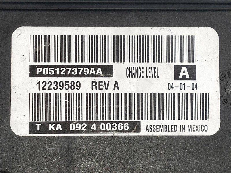 Recambio de mando calefaccion / aire acondicionado para chrysler voyager (rg) 2.5 crd cat referencia OEM IAM P05127379AA TKA0924