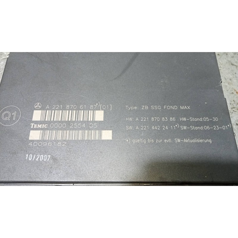 Recambio de modulo electronico para mercedes clase s (w221) berlina 450 l (221.170) referencia OEM IAM A2218706187 00002554D5 