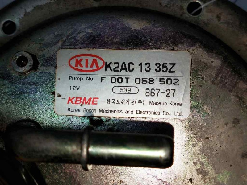 Recambio de bomba combustible para kia sephia ll ls referencia OEM IAM K2AC1335Z F00T058502 AFORADOR