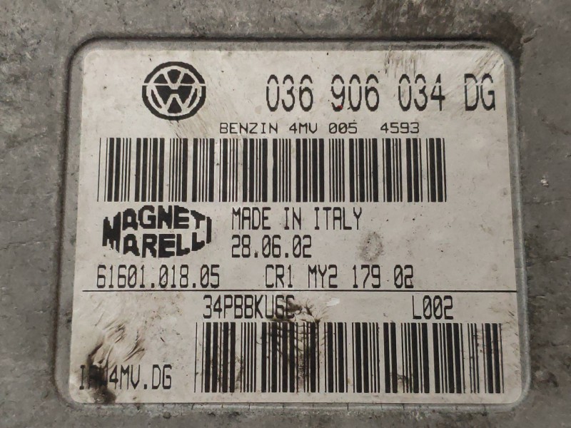 Recambio de centralita motor uce para seat ibiza (6l1) vision referencia OEM IAM IAW4MVDG 6160101805 036906034DG