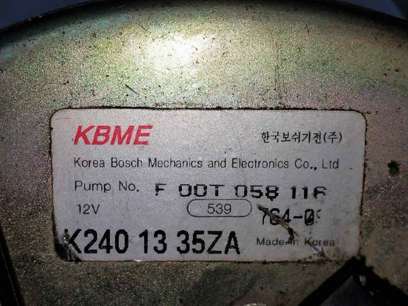 Recambio de bomba combustible para kia sephia 1.5 cat referencia OEM IAM K2401335ZA F00T058116 AFORADOR Recambio de bomba combustible para kia sephia 1.5 cat referencia OEM IAM K2401335ZA F00T058116 AFORADOR