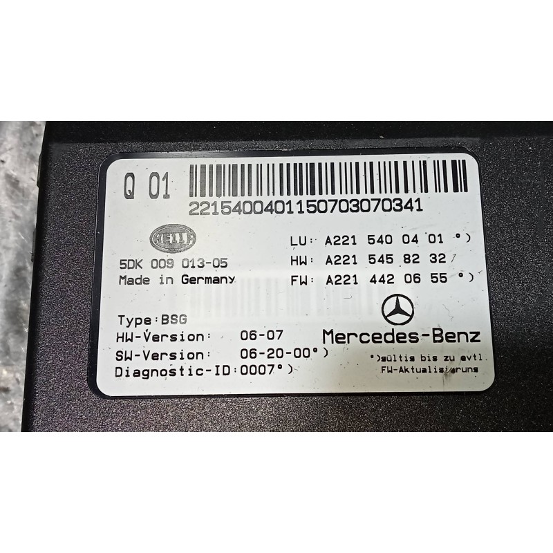 Recambio de modulo electronico para mercedes clase s (w221) berlina 450 l (221.170) referencia OEM IAM A2215400401 A2215458232 5