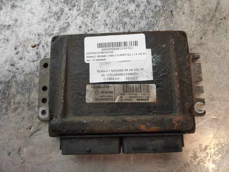Recambio de centralita motor uce para renault megane i fase 2 classic (la..) 1.4 16v rt referencia OEM IAM S110030048B 820004616