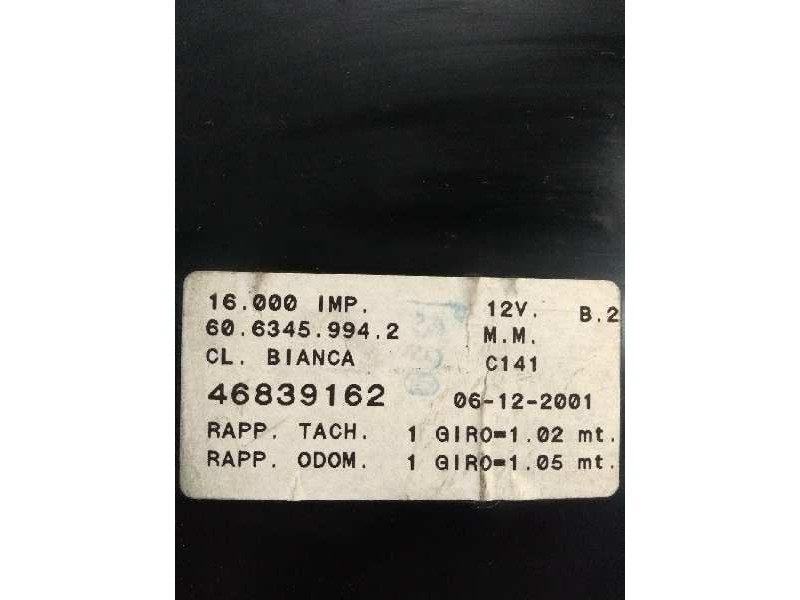 Recambio de cuadro instrumentos para fiat marea weekend (185) 1.6 16v elx referencia OEM IAM 46839162 6063459942 