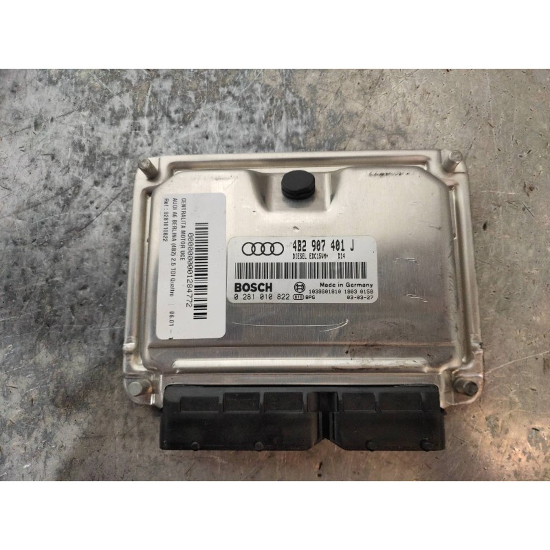 Recambio de centralita motor uce para audi a6 berlina (4b2) 2.5 tdi quattro referencia OEM IAM 0281010822 4B2907401J EDC15VM
