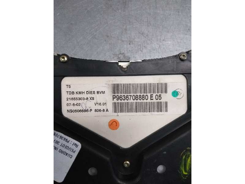 Recambio de cuadro instrumentos para peugeot 307 (s1) xt referencia OEM IAM P9636708880 E05 NS06066886P