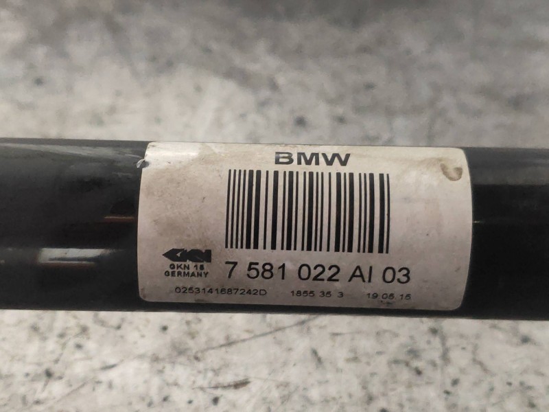 Recambio de transmision trasera derecha para bmw serie 5 lim. (f10) 520d referencia OEM IAM 7581022AI03  