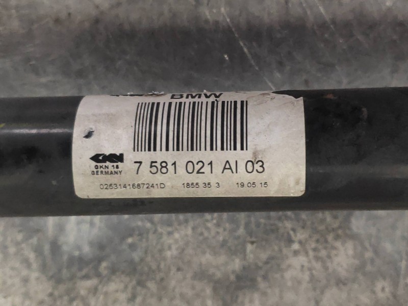 Recambio de transmision trasera izquierda para bmw serie 5 lim. (f10) 520d referencia OEM IAM 7581021AI03  