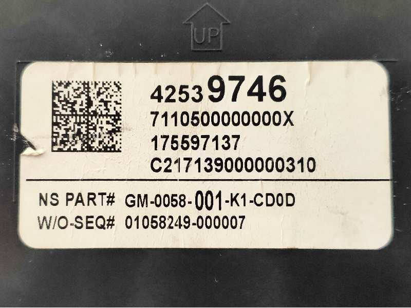 Recambio de cuadro instrumentos para opel mokka x color edition start/stop referencia OEM IAM 42539746 175597137 