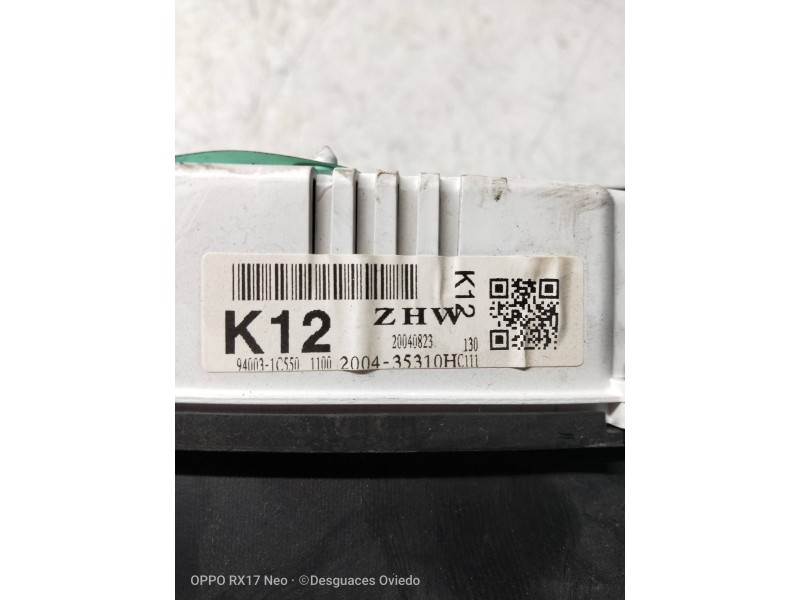Recambio de cuadro instrumentos para hyundai getz (tb) 1.5 crdi referencia OEM IAM 940031C550 200435310H ZHW K12