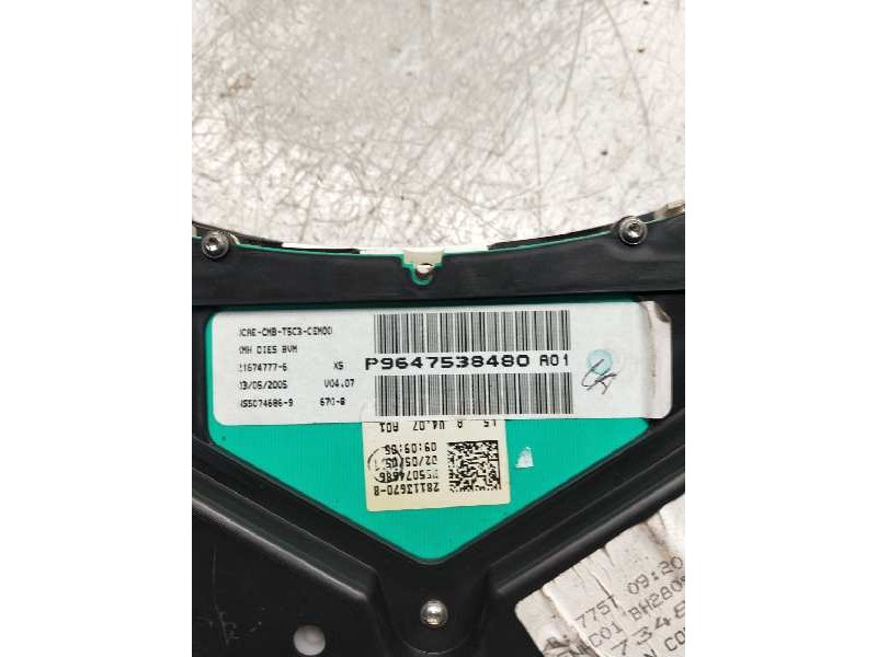 Recambio de cuadro instrumentos para peugeot 307 (s1) xr clim plus referencia OEM IAM P9647538480 216747776 NS50746869