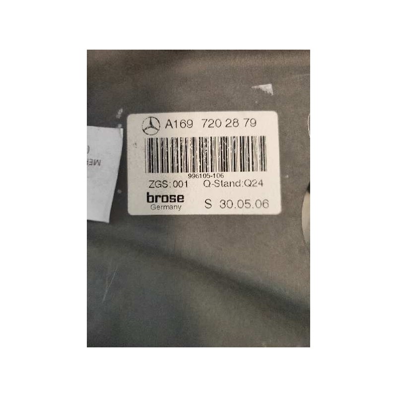 Recambio de elevalunas delantero derecho para mercedes clase b (w245) 180 cdi (245.207) referencia OEM IAM A1697202879 31T455 
