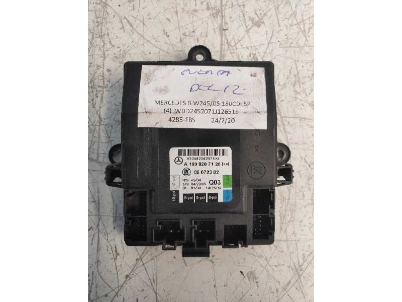Recambio de centralita cierre para mercedes clase b (w245) 180 cdi (245.207) referencia OEM IAM 05072302 A1698207126 Q03