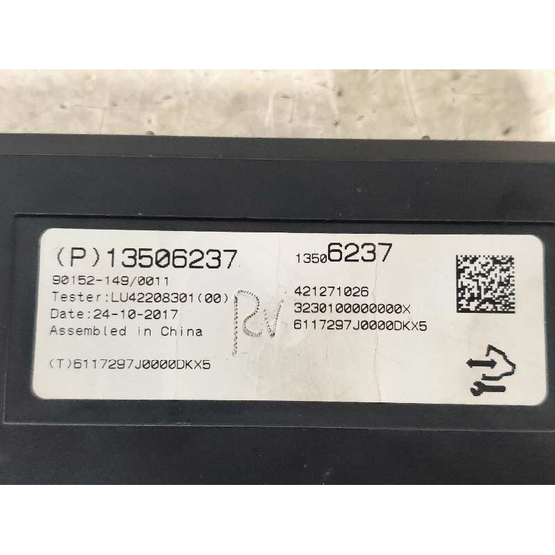 Recambio de modulo electronico para opel mokka x color edition start/stop referencia OEM IAM 13506237 901521490011 