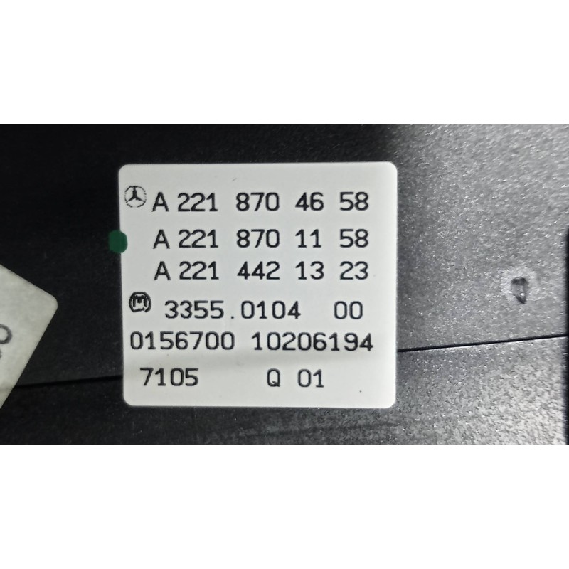 Recambio de mando calefaccion / aire acondicionado para mercedes clase s (w221) berlina 450 l (221.170) referencia OEM IAM A2218