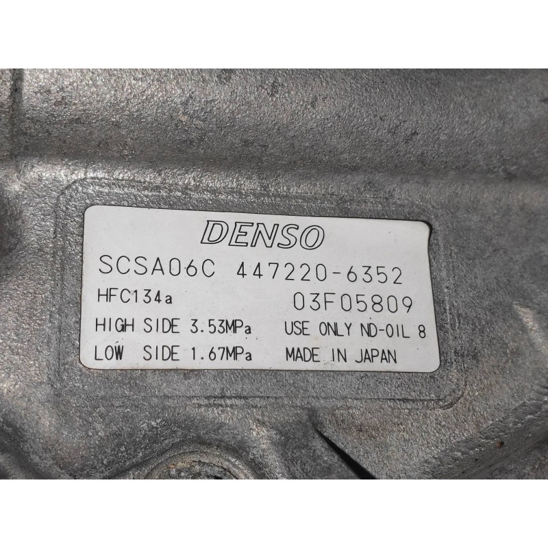 Recambio de compresor aire acondicionado para toyota corolla (e12) 1.6 linea luna berlina referencia OEM IAM 4472206352 03F05809