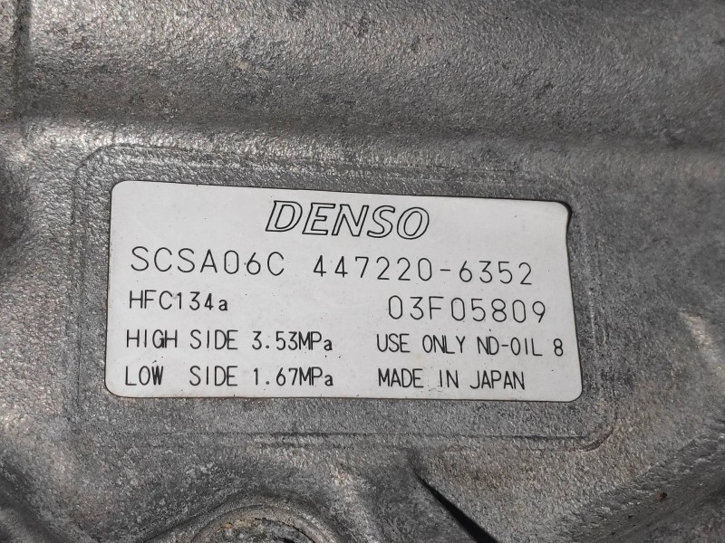 Recambio de compresor aire acondicionado para toyota corolla (e12) 1.6 linea luna berlina referencia OEM IAM 4472206352 03F05809