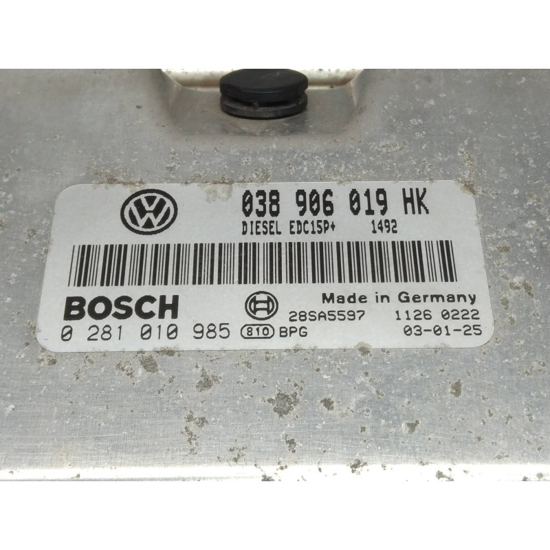 Recambio de centralita motor uce para seat leon (1m1) sport f.r. referencia OEM IAM 0281010985 038906019HK EDC15P