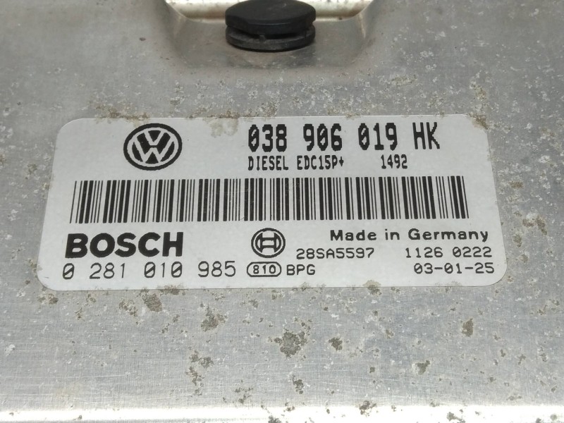 Recambio de centralita motor uce para seat leon (1m1) sport f.r. referencia OEM IAM 0281010985 038906019HK EDC15P