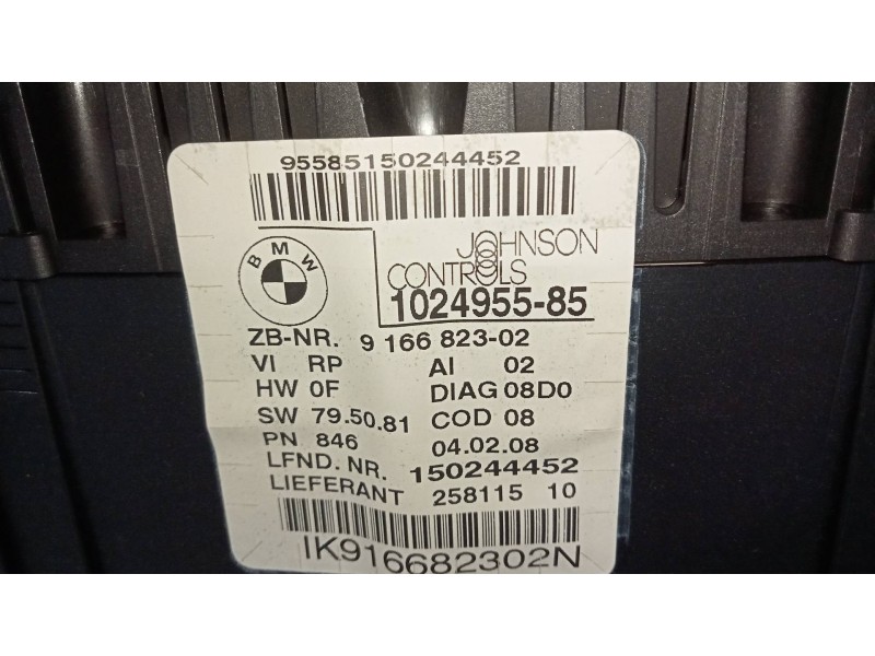 Recambio de cuadro instrumentos para bmw serie 1 coupe (e82) 120d referencia OEM IAM 9166823 102495585 150244452