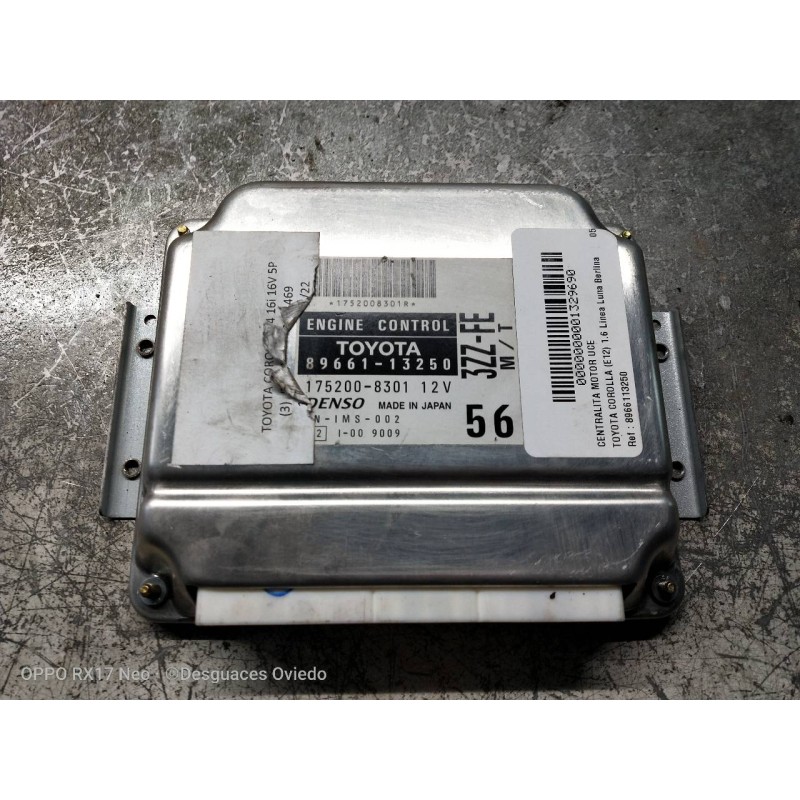 Recambio de centralita motor uce para toyota corolla (e12) 1.6 linea luna berlina referencia OEM IAM 8966113250 1752008301 
