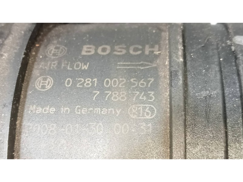 Recambio de caudalimetro para bmw serie 1 coupe (e82) 120d referencia OEM IAM 0281002567 7788743 