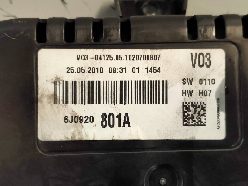 Recambio de cuadro instrumentos para seat ibiza (6j5) ecomotive referencia OEM IAM 6J0920801A  