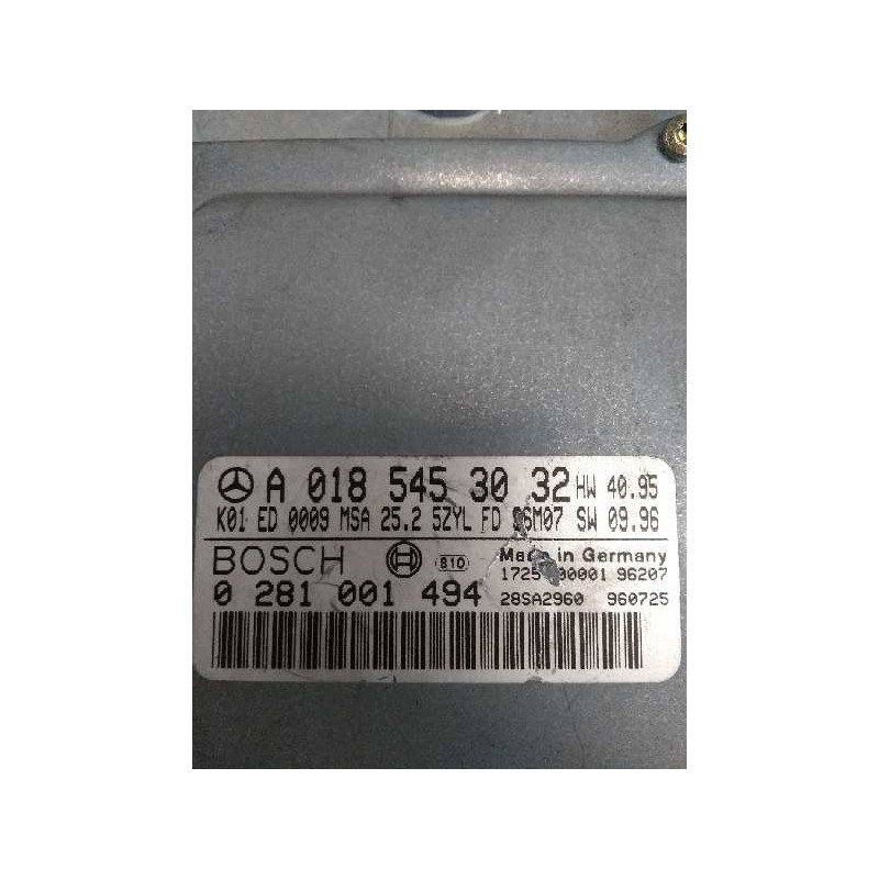 Recambio de centralita motor uce para mercedes clase e (w210) berlina diesel 290 turbodiesel (210.017) referencia OEM IAM 028100