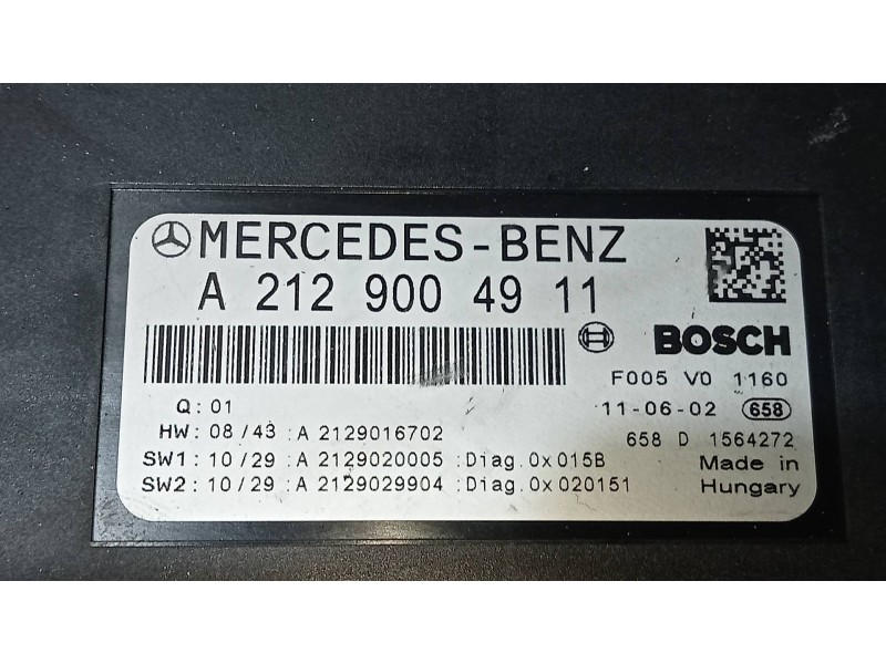 Recambio de caja reles / fusibles para mercedes clase e (w212) lim. e 300 cdi blueefficiency (212.025) referencia OEM IAM A21290