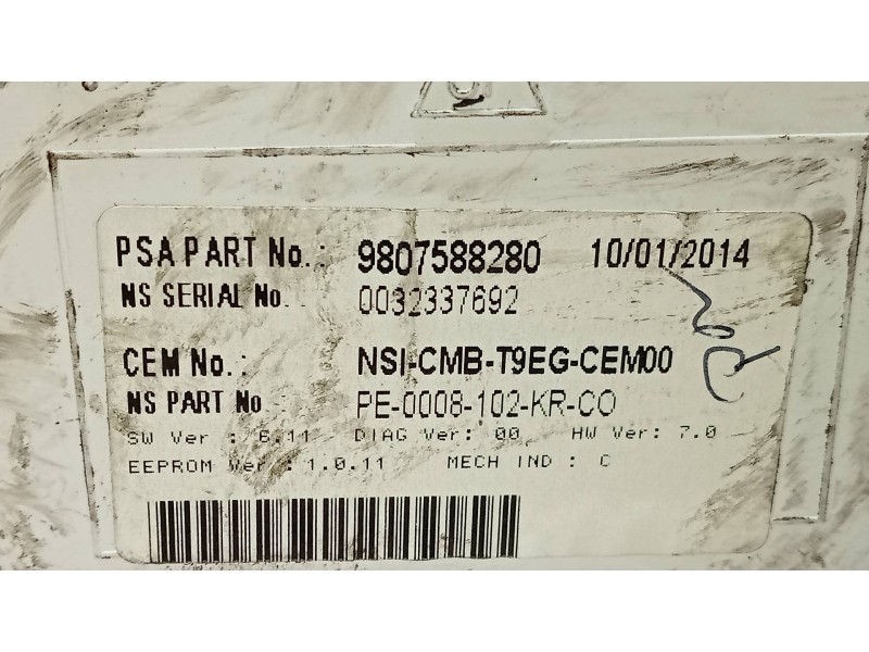 Recambio de cuadro instrumentos para peugeot 308 access referencia OEM IAM 9807588280  