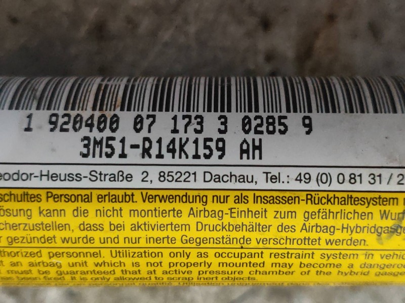 Recambio de airbag cortina delantero derecho para ford c-max (cb3) 1.8 tdci turbodiesel cat referencia OEM IAM 3M51R14K159  