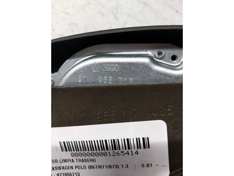 Recambio de motor limpia trasero para volkswagen polo (867/871/873) 1.3 referencia OEM IAM 871955713  
