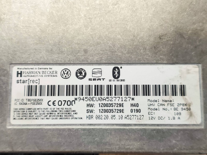 Recambio de modulo electronico para seat ibiza (6j5) ecomotive referencia OEM IAM 1Z0035729 T8GFSE256X BE9450