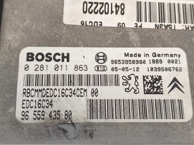 Recambio de centralita motor uce para peugeot 307 (s1) xr clim plus referencia OEM IAM 0281011863 9655943580 EDC16C34