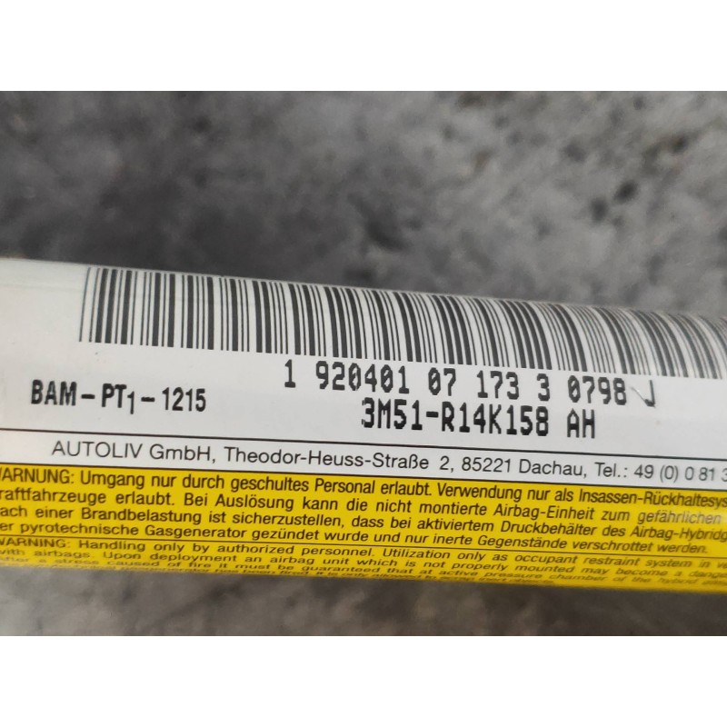 Recambio de airbag cortina delantero izquierdo para ford c-max (cb3) 1.8 tdci turbodiesel cat referencia OEM IAM 3M51R14K158  