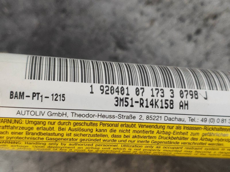 Recambio de airbag cortina delantero izquierdo para ford c-max (cb3) 1.8 tdci turbodiesel cat referencia OEM IAM 3M51R14K158  