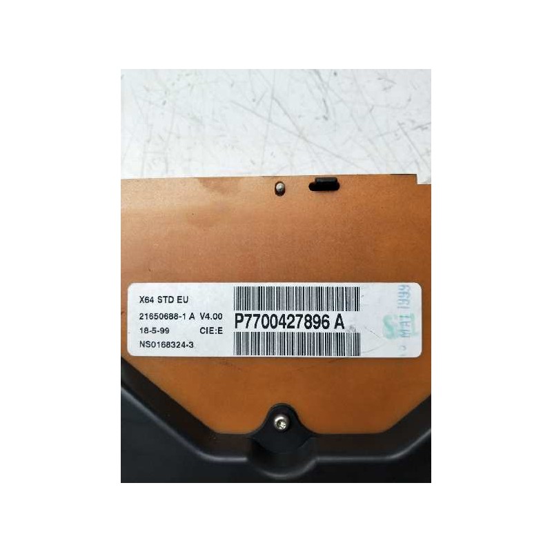 Recambio de cuadro instrumentos para renault megane i fase 2 berlina (ba0) 1.9 d authentique referencia OEM IAM P7700427896 NS01 Recambio de cuadro instrumentos para renault megane i fase 2 berlina (ba0) 1.9 d authentique referencia OEM IAM P7700427896 NS01