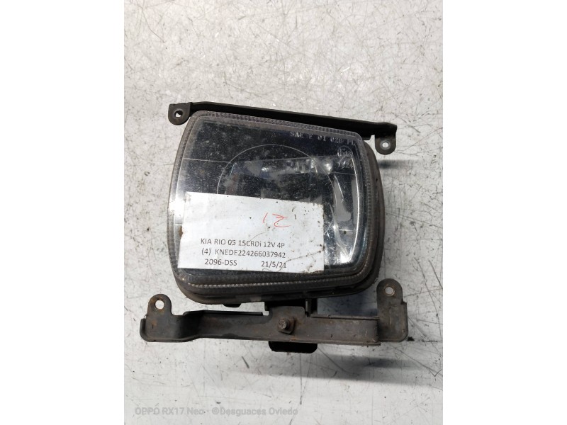 Recambio de faro antiniebla izquierdo para kia rio 1.5 crdi ex2 referencia OEM IAM   