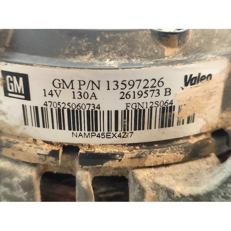 Recambio de alternador para opel mokka x color edition start/stop referencia OEM IAM 13597226 2619573B 