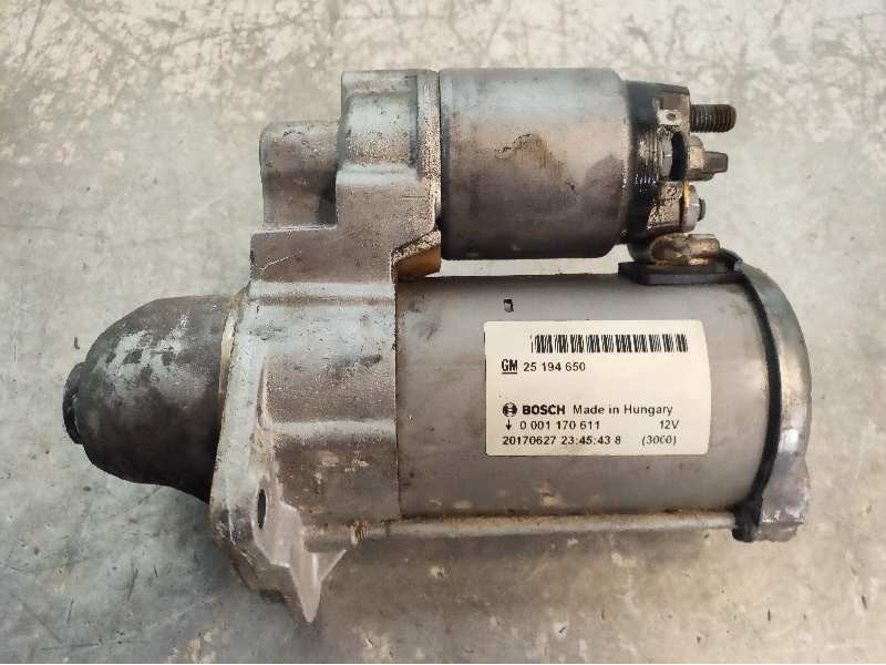 Recambio de motor arranque para opel mokka x color edition start/stop referencia OEM IAM 0001170611 20170627 25194650