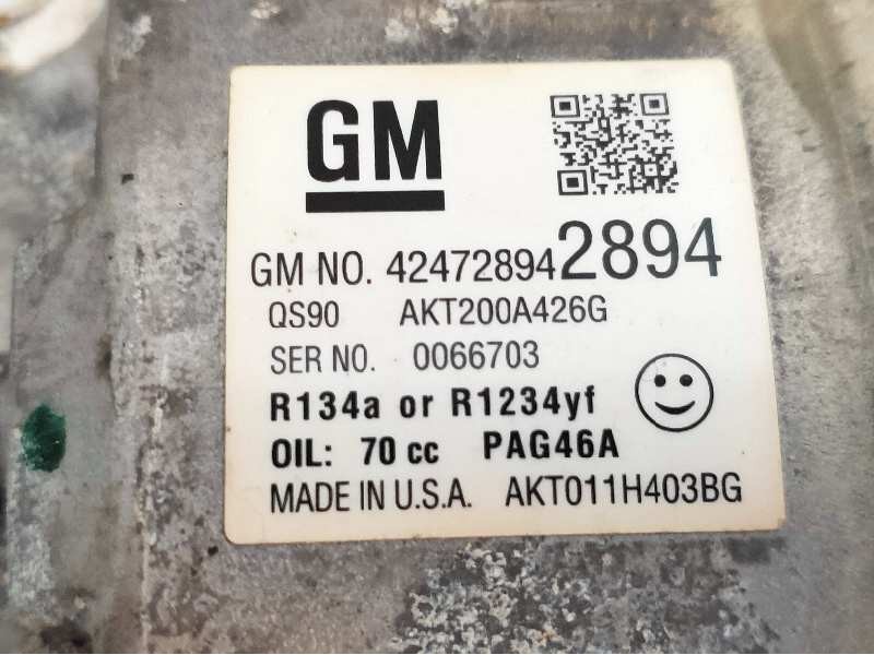 Recambio de compresor aire acondicionado para opel mokka x color edition start/stop referencia OEM IAM 42472894 AKT200A426G 