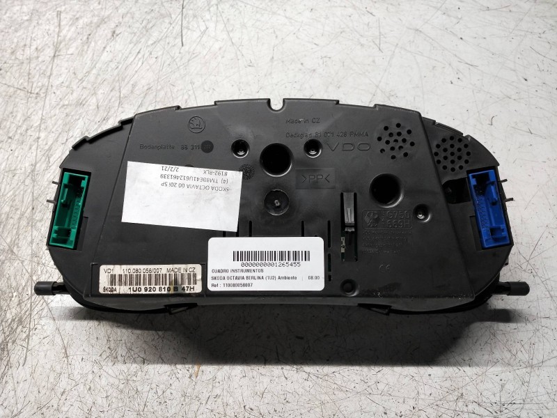 Recambio de cuadro instrumentos para skoda octavia berlina (1u2) ambiente referencia OEM IAM 1U0920810B 110080058007 
