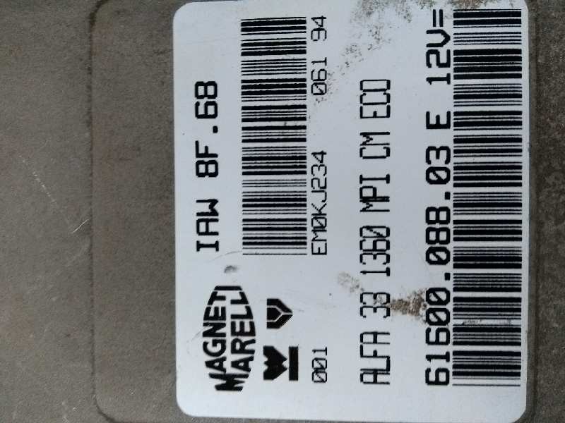 Recambio de centralita motor uce para alfa romeo 33 berlina referencia OEM IAM IAW8F68 6160008803 