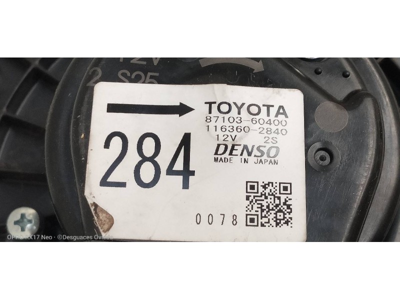 Recambio de motor calefaccion para toyota land cruiser (j15) basis referencia OEM IAM 8710360400 1163602840 