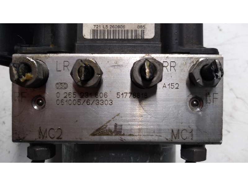 Recambio de abs para fiat stilo (192) 1.9 8v jtd cat referencia OEM IAM 0265231806 0265800560 51778818