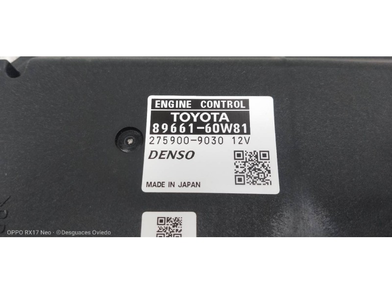 Recambio de centralita motor uce para toyota land cruiser (j15) basis referencia OEM IAM 2759009030 8966160W81 